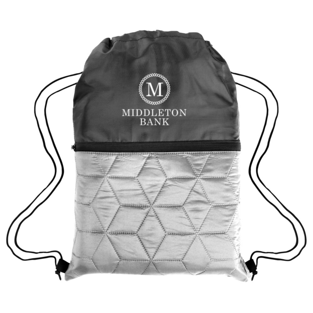 View larger image of Add Your Logo: Quilted Drawstring Bag